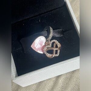 Sparkling Pandora infinity pink heart dangling charm